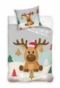 Pościel dla dzieci - POŚCIEL bawełniana ŚWIĄTECZNA 140x200 cm RENIFER - miniaturka - grafika 1