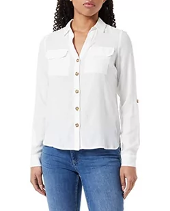 VERO MODA Koszula damska VMBUMPY L/S Shirt New NOOS PTT, Snow White, S Maly - Koszule damskie - miniaturka - grafika 1