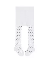 Rajstopy - FALKE Uniseks - niemowlęta Rajstopy Little Dot B TI Trwała Organiczna Bawełna grube z wzorem 1 Para, Biały (Off-White 2040), 62-68 (1-6 miesiące) - miniaturka - grafika 1