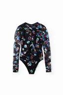 Bluzki damskie - Desigual body damskie kolor czarny - miniaturka - grafika 1