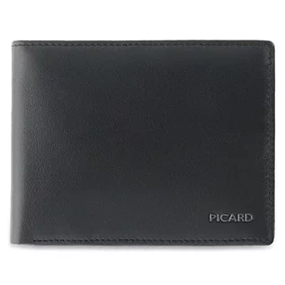 Portfele - Picard Męski portfel Franz 1 ze skóry naturalnej średniej | szerokość 2 cm wysokość 9,5 cm długość 12,5 cm z otwartym | na co dzień, na wyjścia, biznes, czarny, Einheitsgröße, Portmonetka - grafika 1