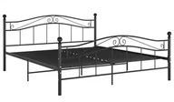 Łóżka - Czarne metalowe łóżko małżeńskie 200x200 cm T4-D19 - miniaturka - grafika 1