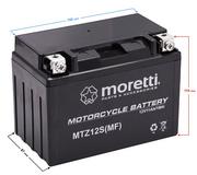 Części motocyklowe - Akumulator Moretti AGM (Gel) MTZ12S - miniaturka - grafika 1