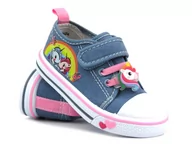 Buty dla dziewczynek - Trampki dziecięce z jednorożcem - American Club TEN 133/24, niebieskie - AMERICAN CLUB - miniaturka - grafika 1
