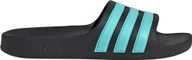 Buty dla dziewczynek - Adidas Klapki dla dzieci adidas Adilette Aqua Slides czarno-niebieskie JS2497 31 - miniaturka - grafika 1