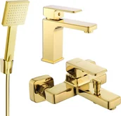 Zestawy baterii łazienkowych - Mexen Cetus R45 zestaw wannowy, złoty - 744303R45-50 - miniaturka - grafika 1