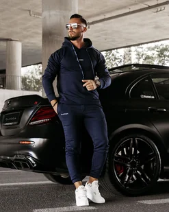 Komplet męski OLAVOGA ARES 2024 granat M - Fashionplace - Dresy męskie - miniaturka - grafika 1