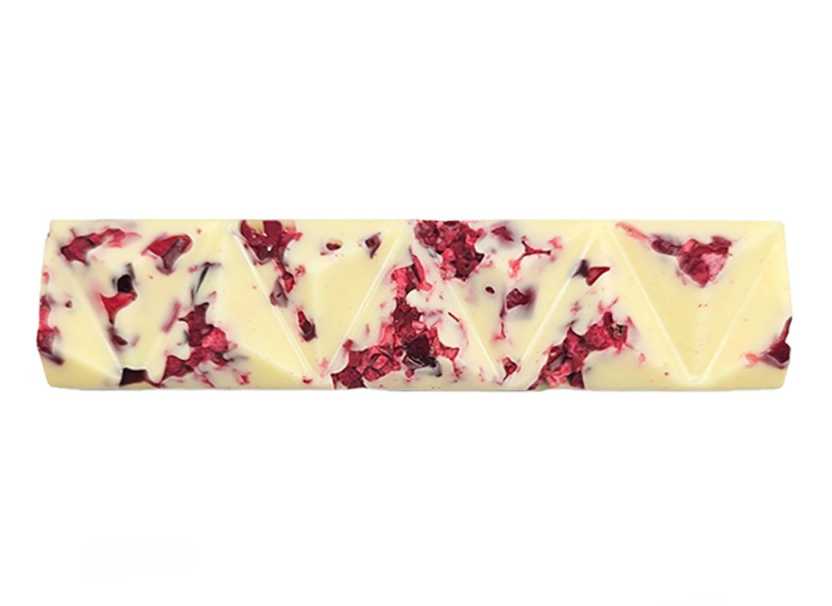 Baton z białej czekolady z żurawiną