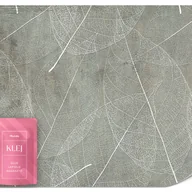 Fototapety - FOTOTAPETA DO SYPIALNI SALONU BIAŁE LIŚCIE BETON MUR ABSTRAKCJA 450x315 - miniaturka - grafika 1