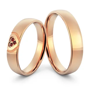 Obrączki ślubne z sercem i brylantami - Au-1193 - Obrączki ślubne - miniaturka - grafika 11