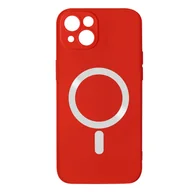 Etui i futerały do telefonów - Etui kompatybilne z Magsafe do iPhone'a 14 Półsztywne, miękkie w dotyku, czerwone - miniaturka - grafika 1