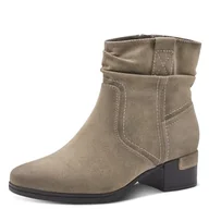 Kozaki damskie - Jana Buty damskie Boot Heel 8-25375-43 modne kozaki, taupe Suede, 41 EU Weit - miniaturka - grafika 1