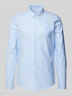 Koszula biznesowa o kroju slim fit z listwą guzikową model ‘Santena’ - Koszule męskie - miniaturka - grafika 1