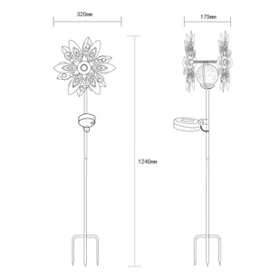 Globo Lampa solarna LED 36578S, szpikulec, srebrny/czarny, metalowy - Lampy ogrodowe - miniaturka - grafika 1