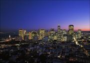 Plakaty - San Francisco skyline at night., Carol Highsmith - plakat 40x30 cm - miniaturka - grafika 1
