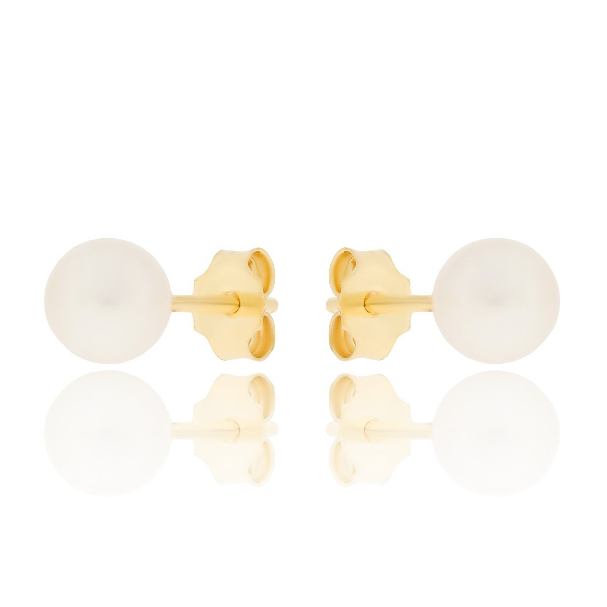 Złote kolczyki z perłą pr. 585