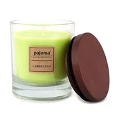 Świece - Pajoma Świeca zapachowa trawa cytrynowa, 180 g, w szkle z drewnianą pokrywką, nowa edycja premium, na około 25 godzin - miniaturka - grafika 1