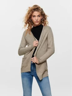 ONLY Kardigan Lesly 15174274 Beżowy Regular Fit - Swetry damskie - miniaturka - grafika 1