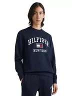 Bluzy męskie - Tommy Hilfiger Ocieplana Bluza Męska Modern Varsity Sweatshirt Granatowa Mw0Mw28755 Dw5 L - miniaturka - grafika 1