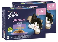 Mokra karma dla kotów - FELIX Fantastic Junior w galaretce;24x85g - miniaturka - grafika 1