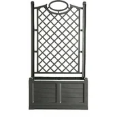 Donice - Bama Duża skrzynka z ozdobnym wspornikiem Separe antracyt, 80 x 150 x 42,5 cm - miniaturka - grafika 1