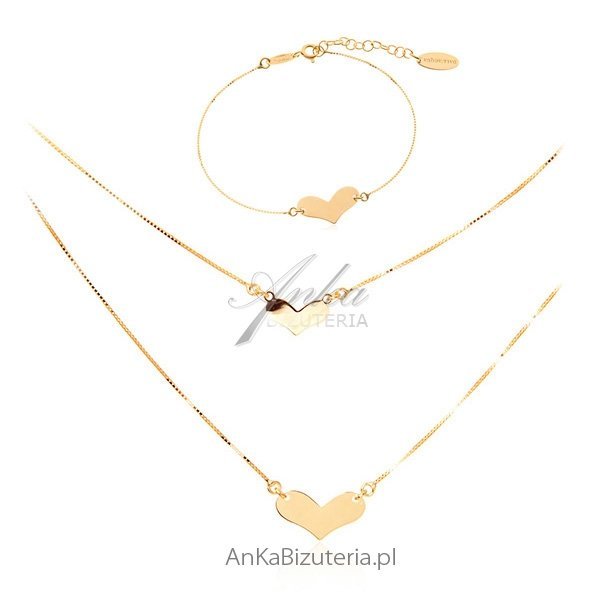ankabizuteria.pl Komplet srebrny pozłacany Seruszko