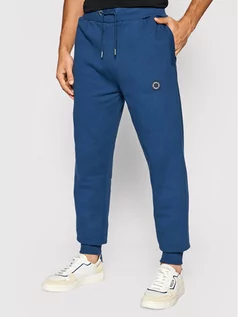Spodnie sportowe męskie - Pepe Jeans Spodnie dresowe Aaron PM211429 Niebieski Regular Fit - grafika 1