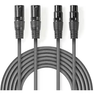 Kable - NEDIS COTH15030GY15 XLR męski - XLR żeński 1.5 m - miniaturka - grafika 1