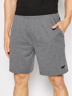 4F Szorty sportowe H4L22-SKMF350 Szary Regular Fit - Spodnie sportowe męskie - miniaturka - grafika 1