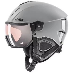 Kask narciarski Uvex Instinct visor pro Vario szary - Kaski narciarskie - miniaturka - grafika 1