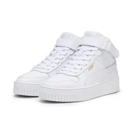 Buty trekkingowe damskie - Damskie sneakersy Carina Street Mid PUMA White Gold - miniaturka - grafika 1