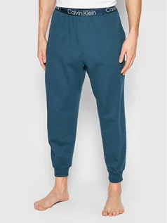 Piżamy męskie - Calvin Klein Underwear Spodnie piżamowe 000NM2175E Granatowy Regular Fit - grafika 1