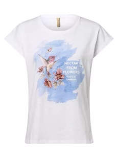 soyaconcept - T-shirt damski  SC-Babette FP 52, biały - soyaconcept® - Koszulki i topy damskie - miniaturka - grafika 1