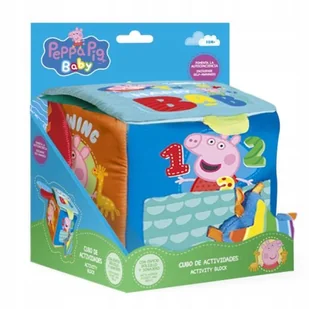 ﻿Kostka aktywności tekstylna Świnka Peppa Peppa Pig PP17094 Kids Euroswan - Zabawki sensoryczne - miniaturka - grafika 1