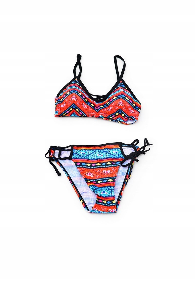 DAMSKI STRÓJ KĄPIELOWY BIKINI AZTECKI KOLOROWY DWUCZĘŚCIOWY MODNY XL