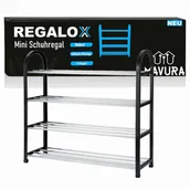 Szafki na buty - REGALOX Stojak na buty Stojak na buty Szafka na buty Mini stojak na buty Metal ABS 4 poziomy - miniaturka - grafika 1