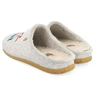 Kapcie damskie - HOT POTATOES Męskie kapcie Ploce, szare, 43 EU - miniaturka - grafika 1