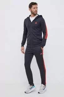 adidas dres męski kolor szary - Dresy męskie - miniaturka - grafika 1