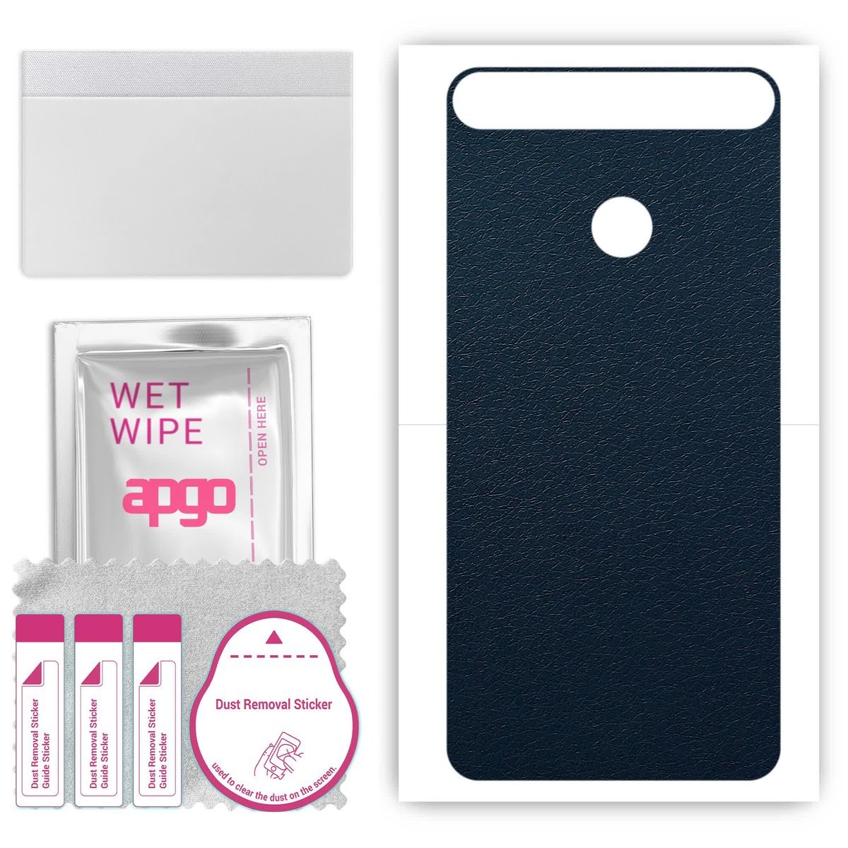 Folia naklejka skórka strukturalna na TYŁ do Huawei nova - Skóra Granatowa - apgo SKINS