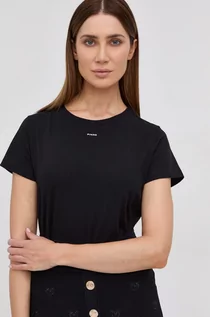 Koszulki i topy damskie - Pinko T-shirt bawełniany - grafika 1