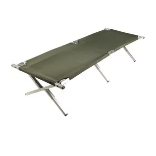 Mil-Tec US łóżko polowe rama aluminiowa 200 x 65 cm oliwkowe - Meble turystyczne - miniaturka - grafika 1