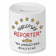 Skarbonki - SKARBONKA DLA DZIENNIKARZA NAJLEPSZY REPORTER z Nadrukiem ze Zdjęciem - miniaturka - grafika 1