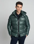 Kurtki męskie - kurtka barone zielony - miniaturka - grafika 1