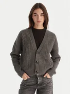 Swetry damskie - G-Star Raw Kardigan Cable D27729-D770 Szary Relaxed Fit - miniaturka - grafika 1