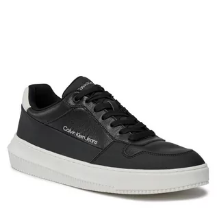 Półbuty męskie - Sneakersy Calvin Klein Jeans Chunky Cupsole Low Lth In Sat YM0YM00873 Black/Bright White 0GM - grafika 1