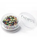 Lakiery do paznokci - Neess Blink Jet, ozdoba na paznokcie trójkąty Złoto-Zielone, 1 g - miniaturka - grafika 1