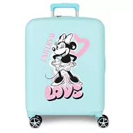 Walizki - Disney Minnie Heart Walizka kabiny Turkusowy 40x55x20 cms Twarde mocowanie ABS Wbudowany 38,4l 2,82 kg 4 koła Podwójne Bagaż Ręczny, niebieski, Talla única, Walizka kabinowa - miniaturka - grafika 1
