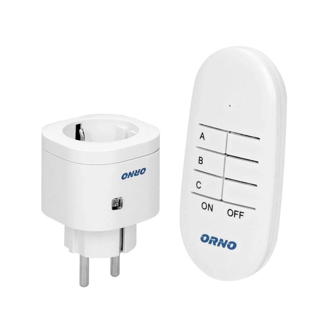 Orno Gniazdo bezprzewodowe mini sterowane pilotem 1+1, Schuko OR-GB-440(GS)