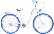Rowery - Rower Dallas City 26" 1spd - biały z niebieskim - miniaturka - grafika 1