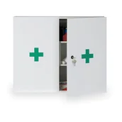 Akcesoria BHP - B2B Partner Metalowa apteczka z wkładem DIN13157 486008 - miniaturka - grafika 1